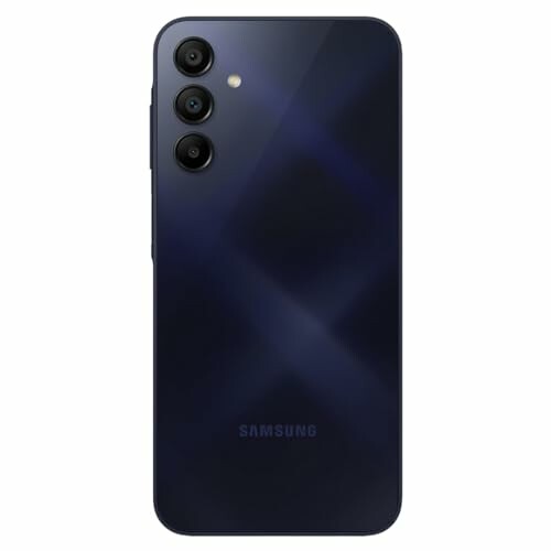 Back view of a Samsung smartphone with three cameras.