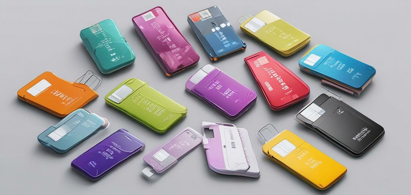 A neatly organized SIM card case.